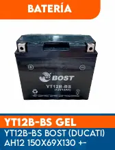 BATERIA YT12B-BS BOST (DUCATI) AH12 150X69X130 + -