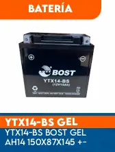 BATERIA YTX14-BS BOST GEL AH14 150X87X145 + -