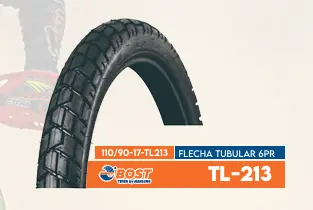 Llanta Bost 110/90-17 Pista Tobular 6PR