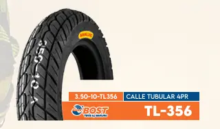Llanta Bost 3.50-10 Pista Tobular 4PR